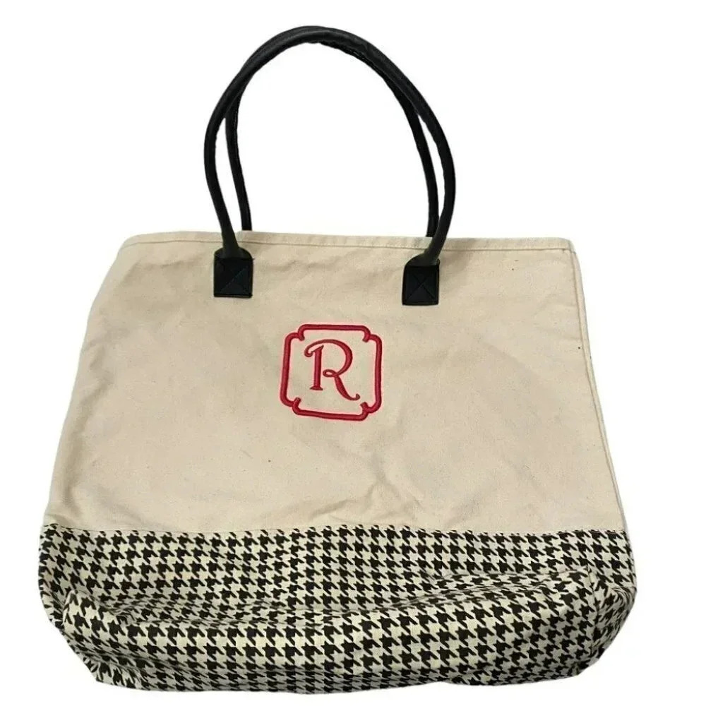 Monogram‎ “R” canvas tote - Picture 2 of 6